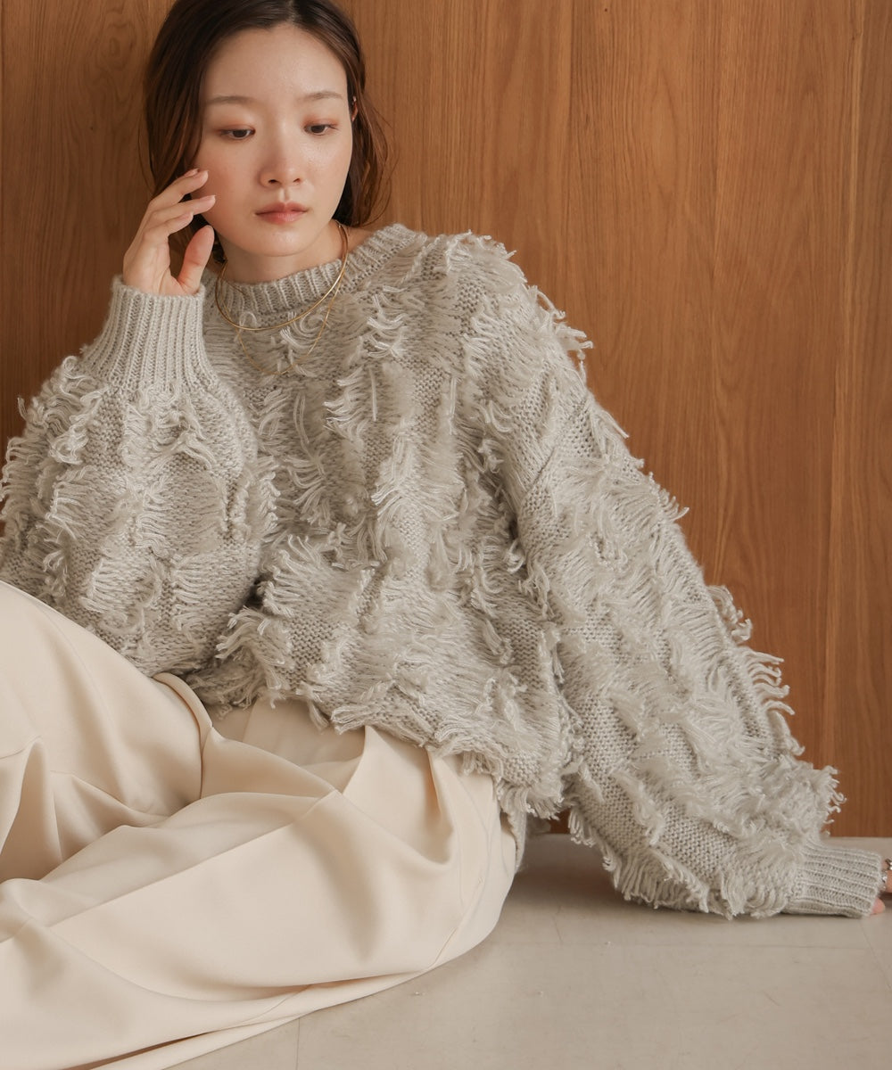 fringe knit tops