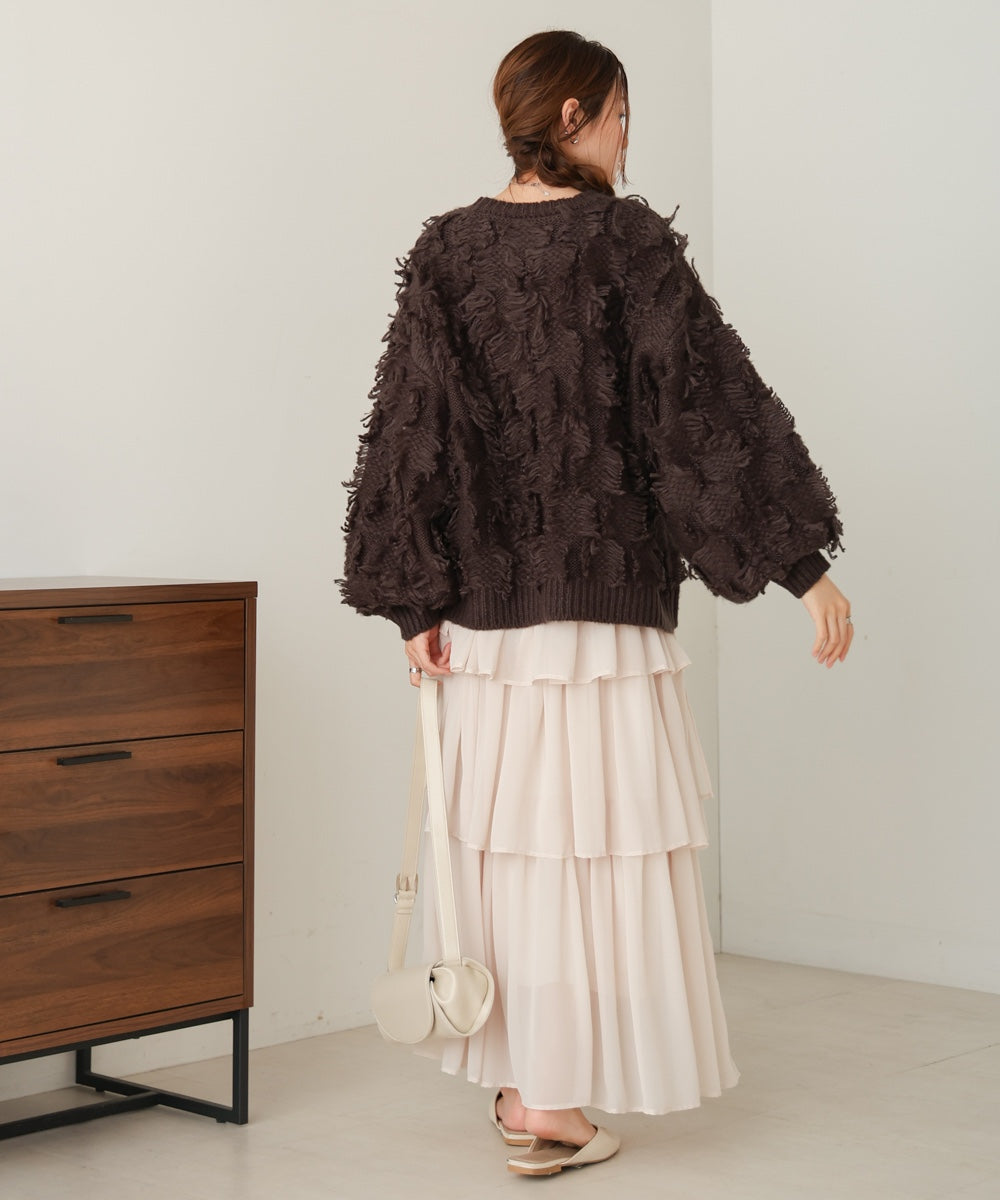 fringe knit tops