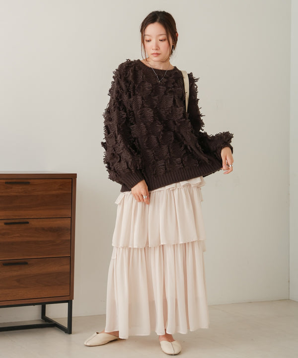 fringe knit tops