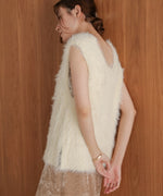 shaggy knit vest