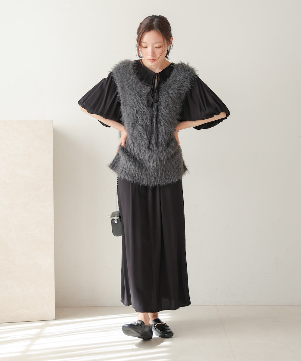 shaggy knit vest