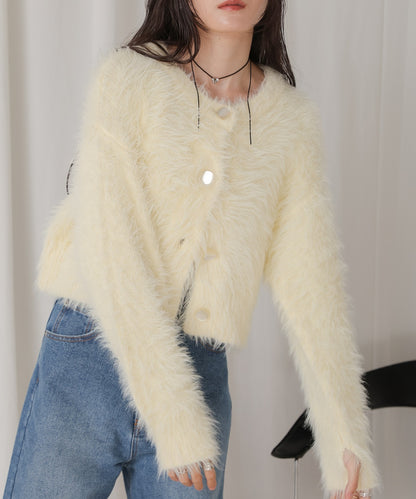 2way shaggy cardigan