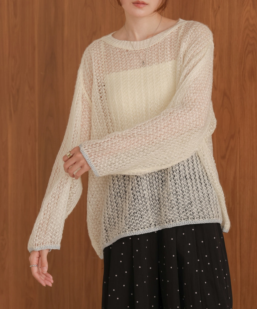 openwork knit tops