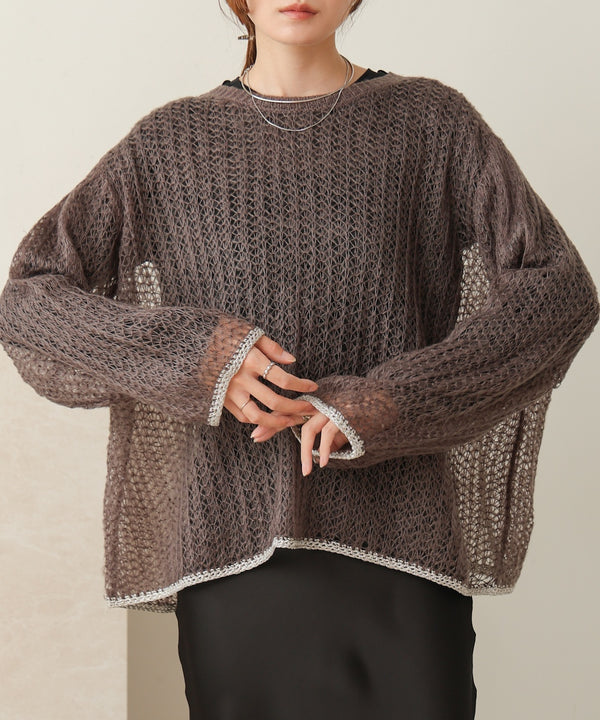 openwork knit tops