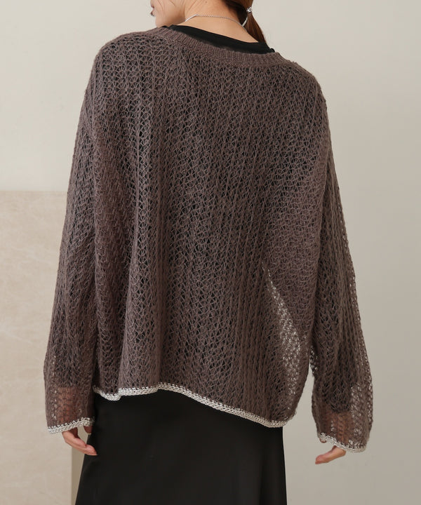 openwork knit tops