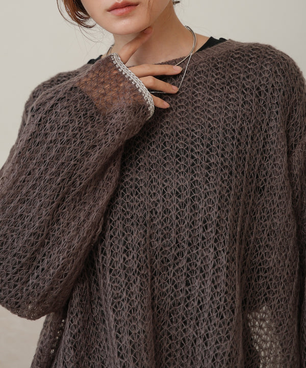 openwork knit tops