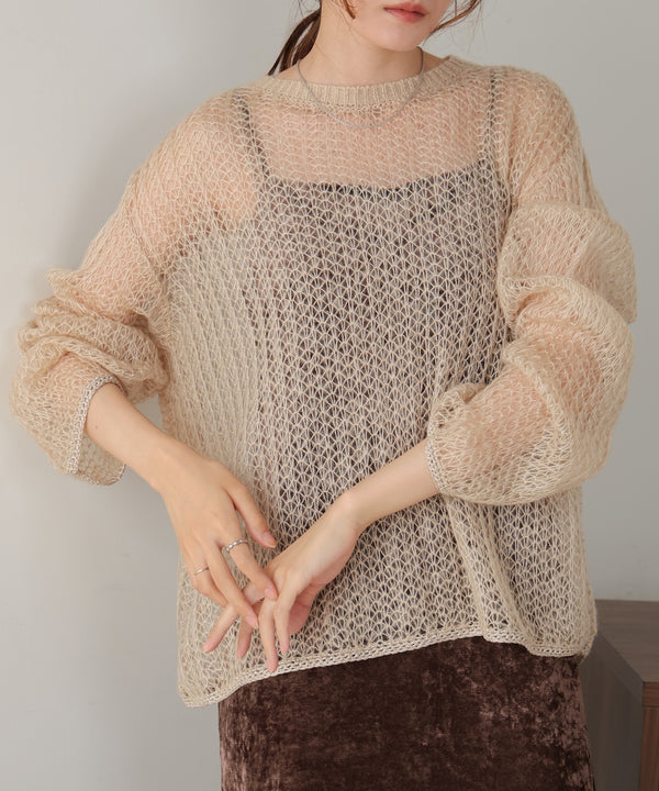 openwork knit tops