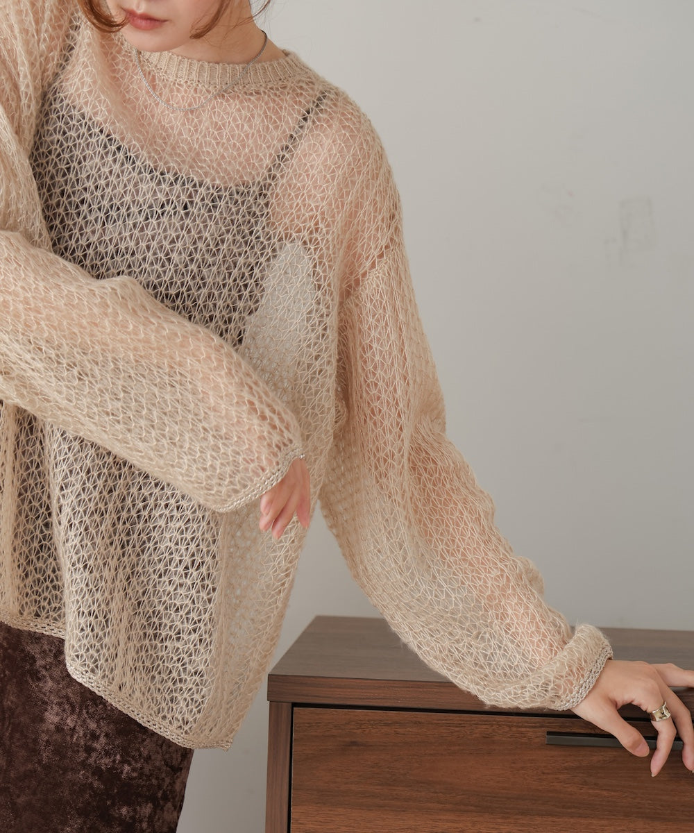 openwork knit tops