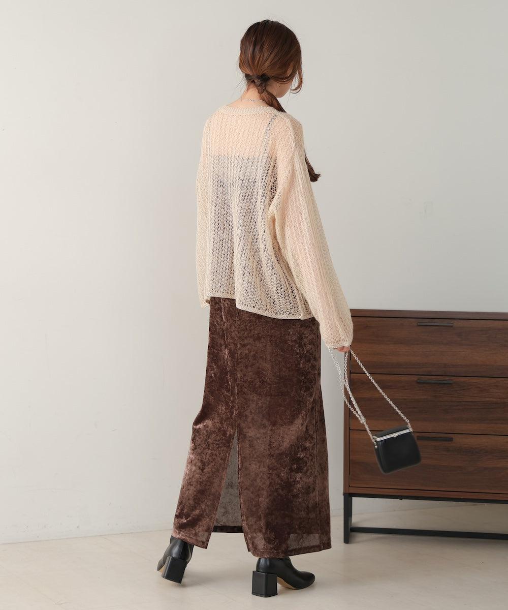 openwork knit tops