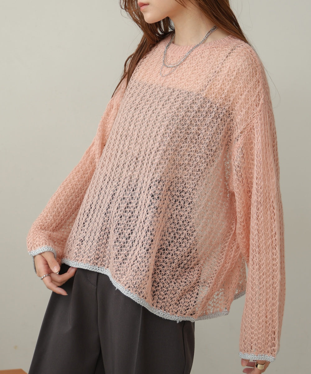 openwork knit tops