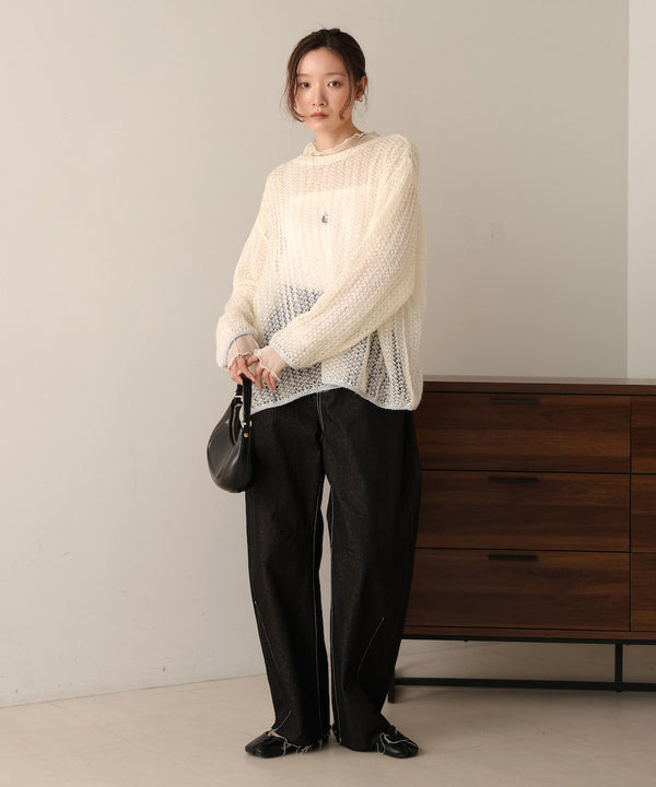 openwork knit tops