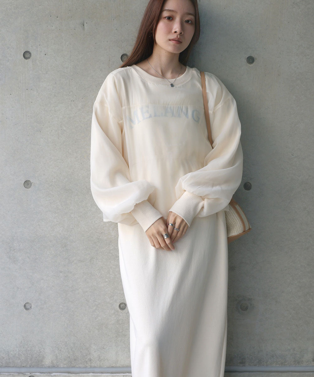 【S・Mサイズ展開】ロゴシアードッキングスウェットワンピース