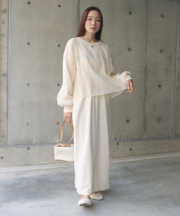 【S・Mサイズ展開】ロゴシアードッキングスウェットワンピース