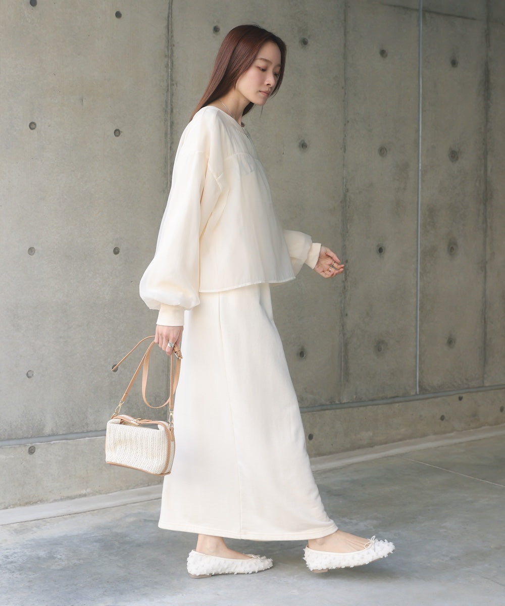 【S・Mサイズ展開】ロゴシアードッキングスウェットワンピース