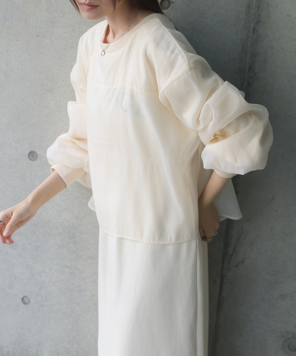 【S・Mサイズ展開】ロゴシアードッキングスウェットワンピース