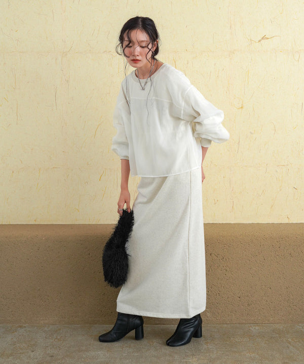 【S・Mサイズ展開】ロゴシアードッキングスウェットワンピース