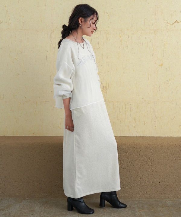 【S・Mサイズ展開】ロゴシアードッキングスウェットワンピース