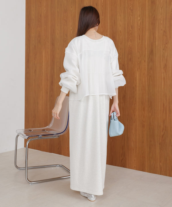 【S・Mサイズ展開】ロゴシアードッキングスウェットワンピース