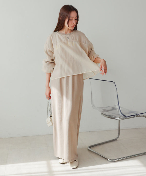 【S・Mサイズ展開】ロゴシアードッキングスウェットワンピース