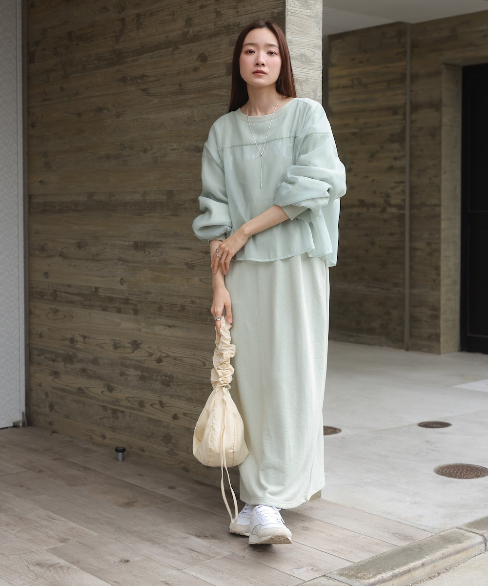 【S・Mサイズ展開】ロゴシアードッキングスウェットワンピース