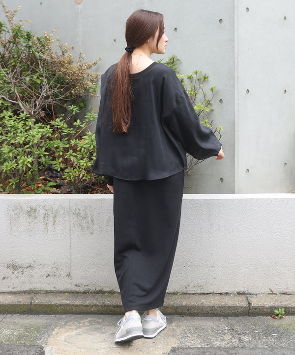 【S・Mサイズ展開】ロゴシアードッキングスウェットワンピース