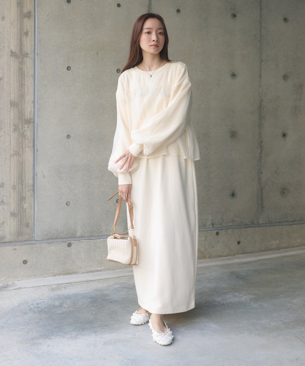 【S・Mサイズ展開】ロゴシアードッキングスウェットワンピース