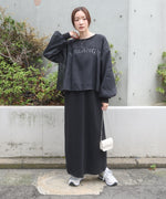 【S・Mサイズ展開】ロゴシアードッキングスウェットワンピース