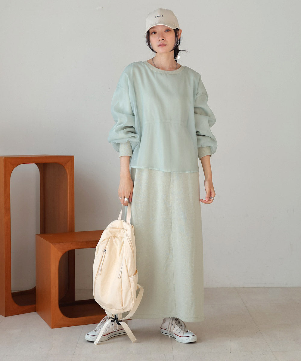 【S・Mサイズ展開】ロゴシアードッキングスウェットワンピース