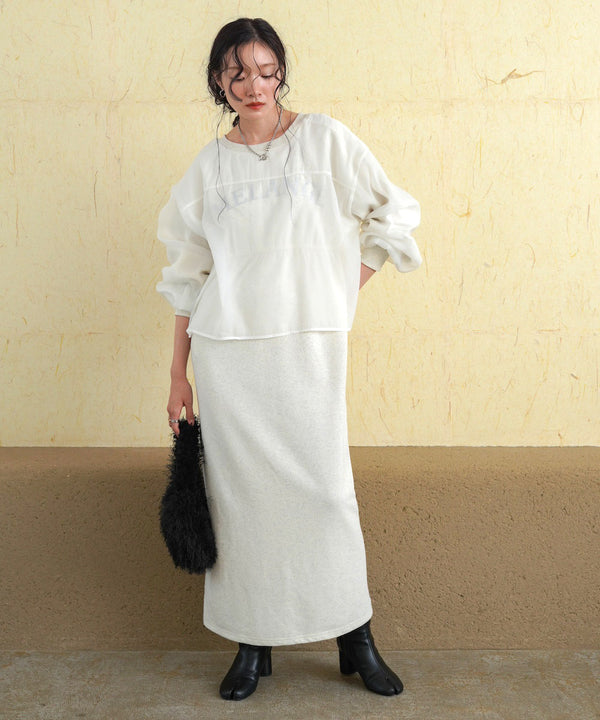 【S・Mサイズ展開】ロゴシアードッキングスウェットワンピース