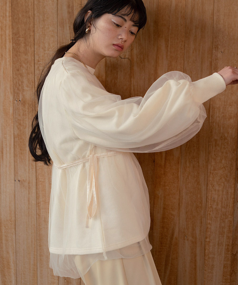 tulle layered sweat