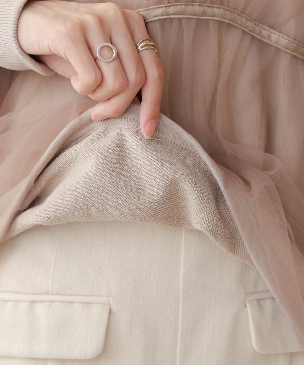tulle layered sweat