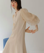 sleeve organdy onepiece