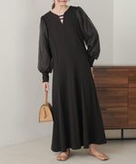 sleeve organdy onepiece