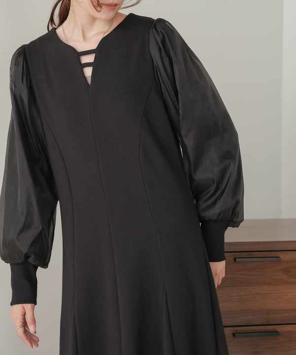 sleeve organdy onepiece