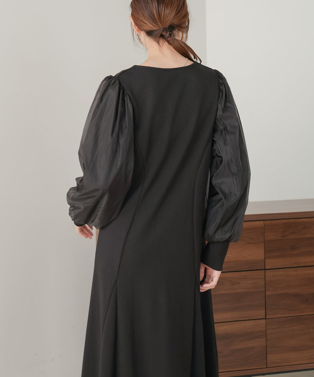 sleeve organdy onepiece