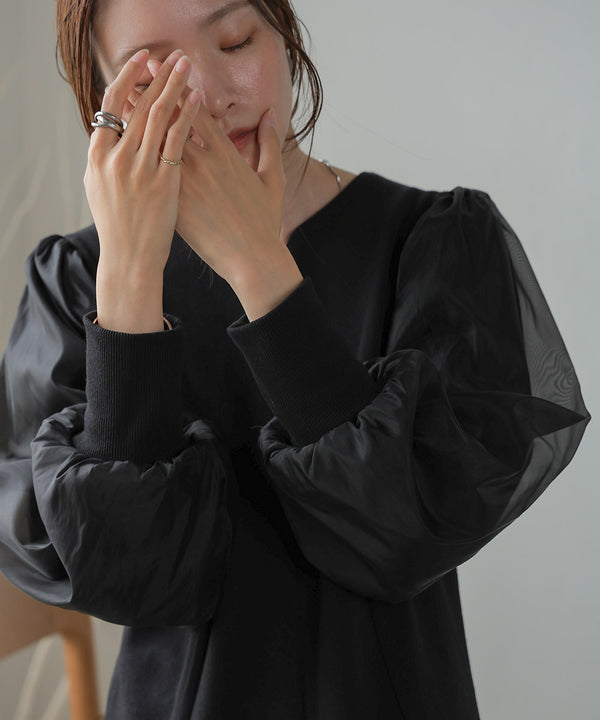 sleeve organdy onepiece