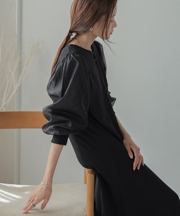 sleeve organdy onepiece