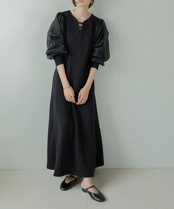 sleeve organdy onepiece