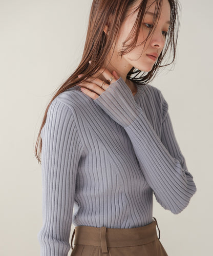 sheer rib knit tops