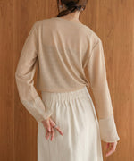 袖シアーベーシックカットソー