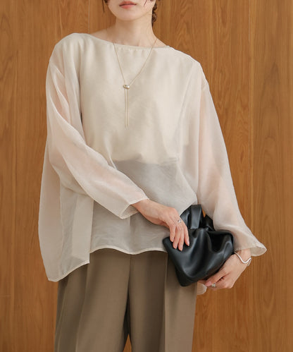 ［TIMESALE］sheer layered tops