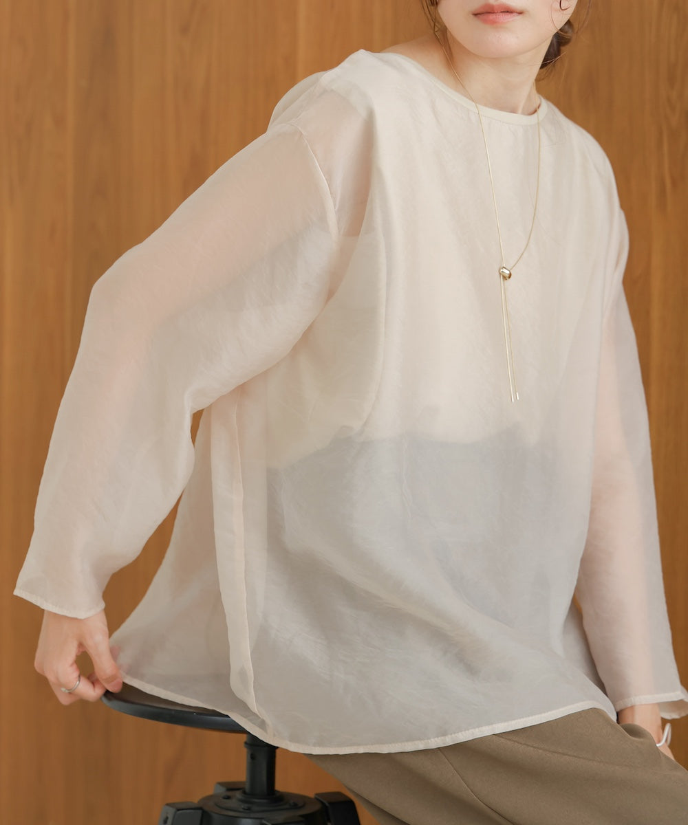 ［TIMESALE］sheer layered tops