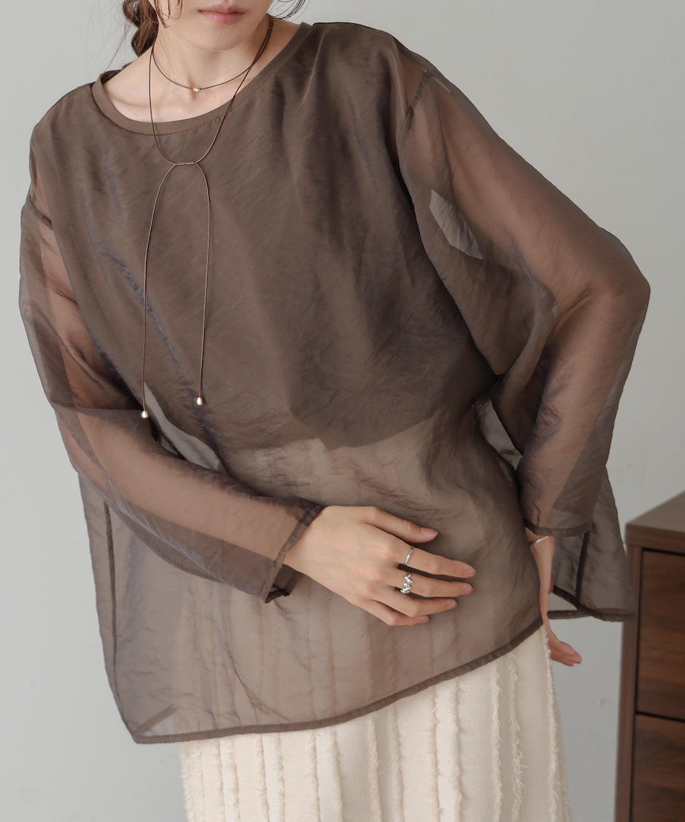 ［TIMESALE］sheer layered tops