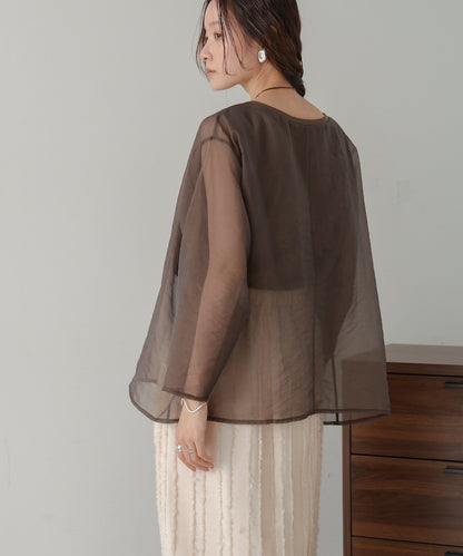 ［TIMESALE］sheer layered tops