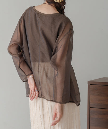 ［TIMESALE］sheer layered tops