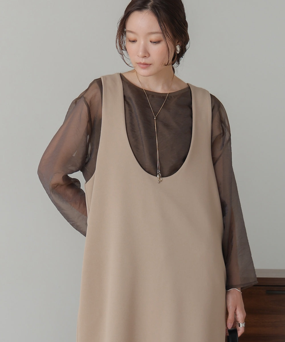 ［TIMESALE］sheer layered tops