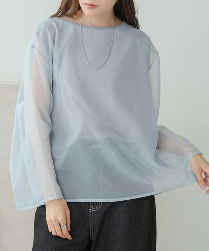 ［TIMESALE］sheer layered tops