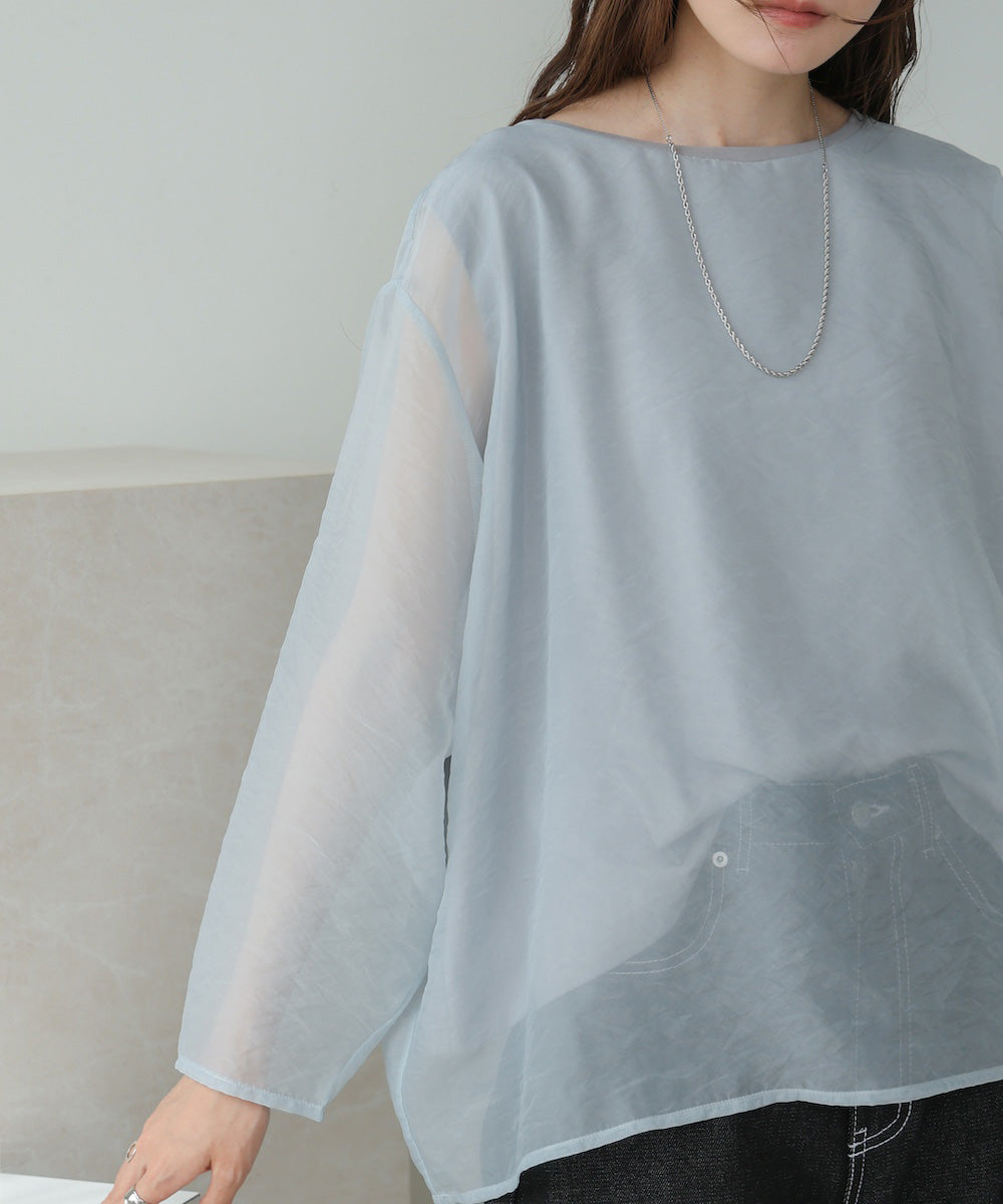 ［TIMESALE］sheer layered tops