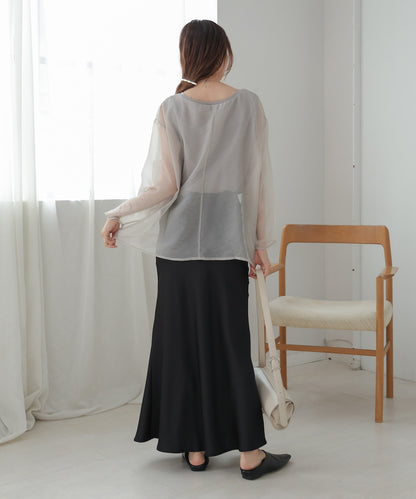 ［TIMESALE］sheer layered tops