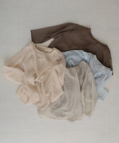 ［TIMESALE］sheer layered tops